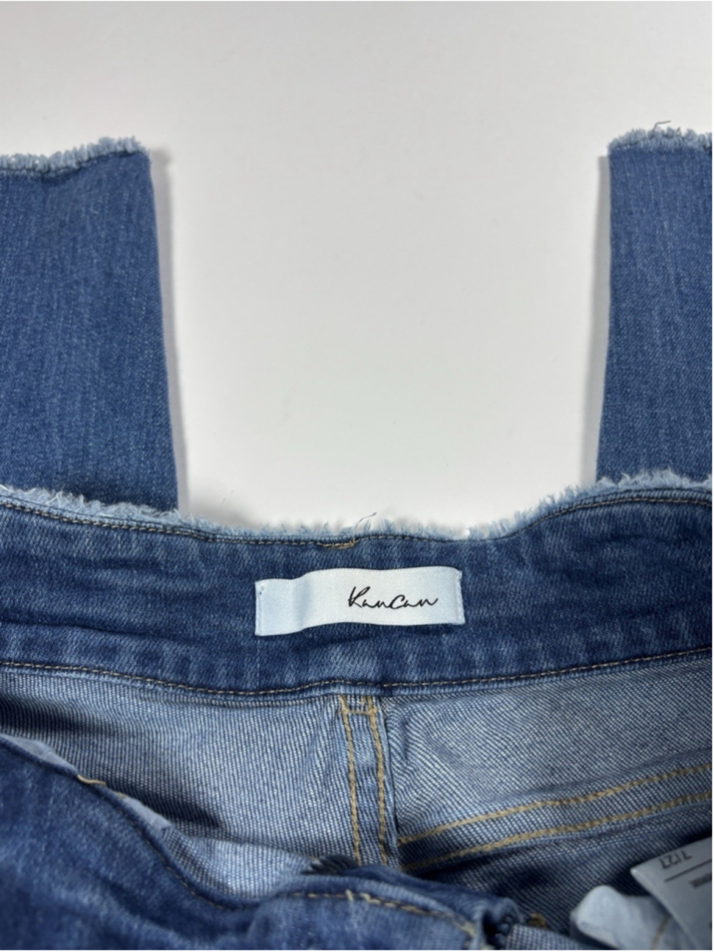 Sz 7/27 KanCan High Rise Double Button Skinny Jeans Distressed Raw Hem KC7317M - Picture 4 of 8